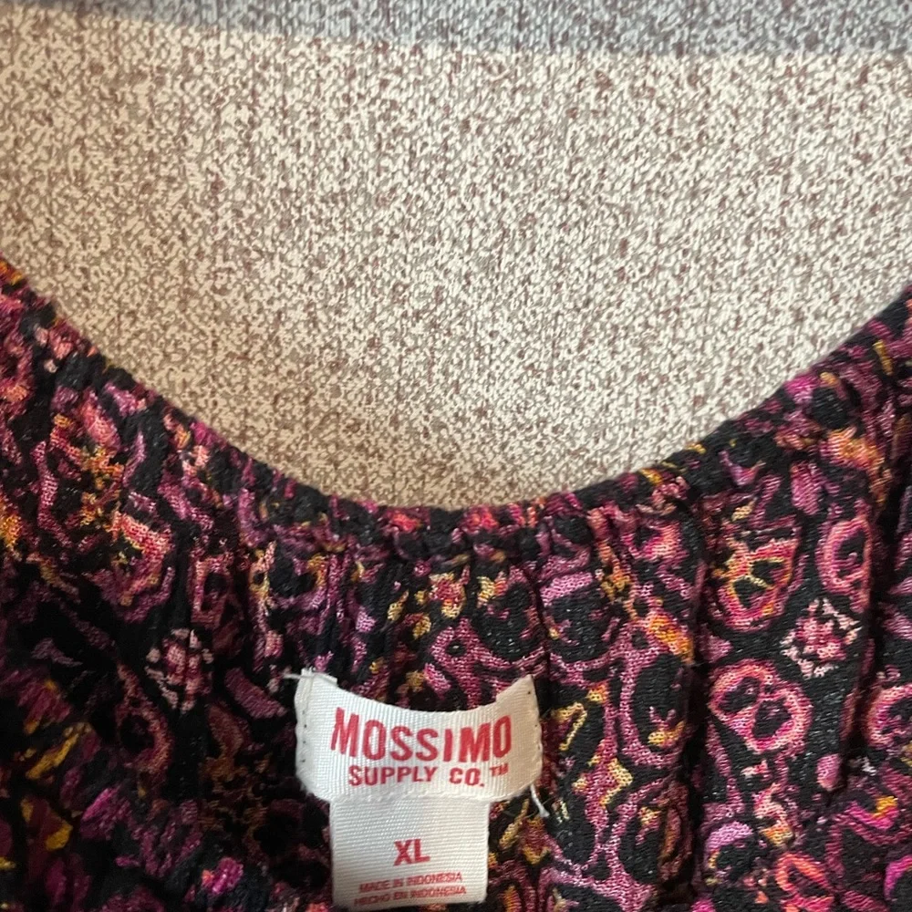 Mossimo Supply Co Red Ruffled Bib Collar‎ Blouse - Picture 3 of 7